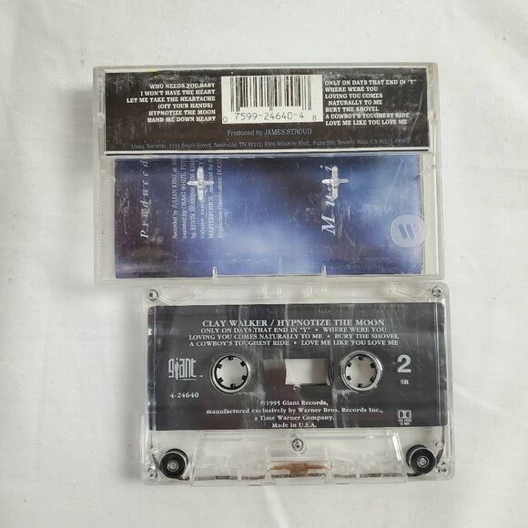 Clay Walker – Hypnotize the Moon Cassette Album 1995 Giant Records Country - Picture 2 of 2